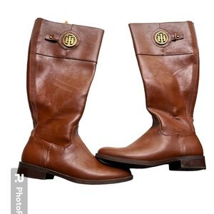Tommy Hilfiger Women's Brown Imina Size 8 M Knee High Riding BootsMedium Zipper